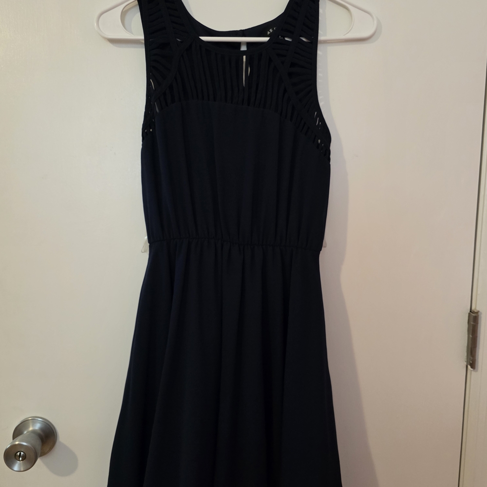 As U Wish Black Sleeveless Mini Dress
